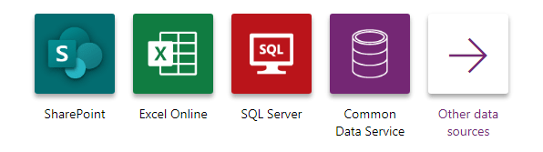 Power Apps Data sources