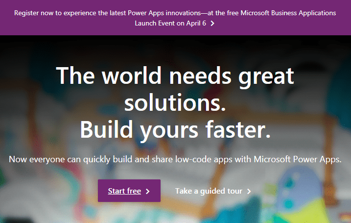 Sign up for powerapps
