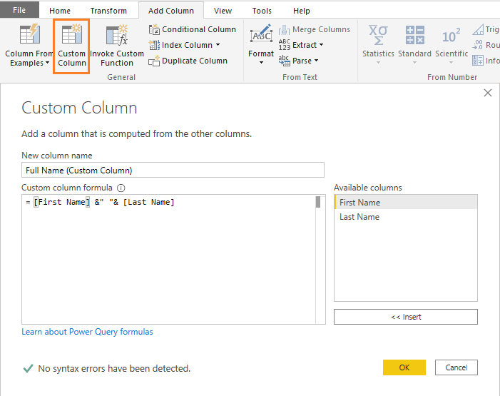 Add Custom column in Power Query in Power BI DAX Vs M Language