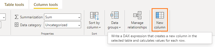 use the related function in a column in Power BI
