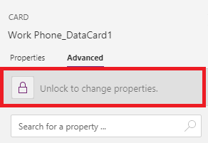 unlock to change properties