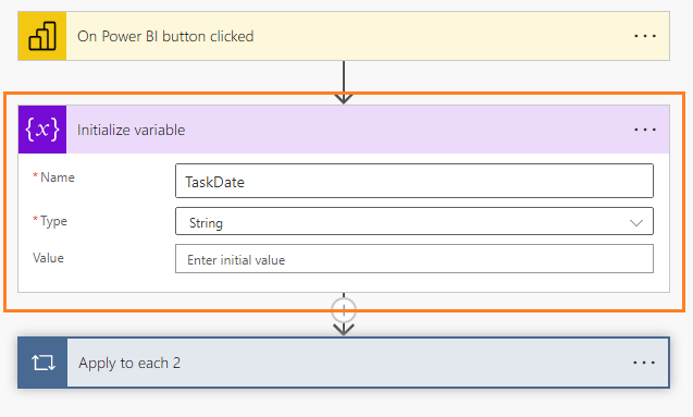 Initalize variable outside loop in Power Automate