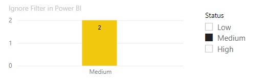 Stop filtering of one visualization Power BI