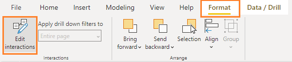 edit interaction power bi