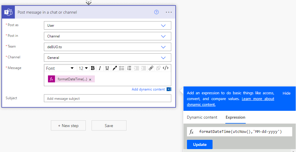 Format Date Time Excel Power Automate