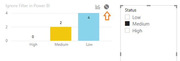 power bi ignore filter in visual