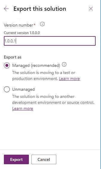 Export PowerApps Solutions