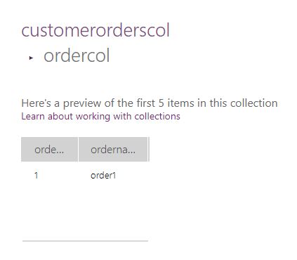 how to create nested collection in powerapps