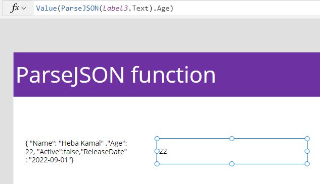 PowerApps parse JSON from string