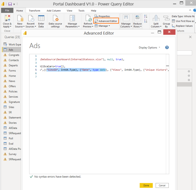 Power BI: Loading Blocked By Failures With Other Queries | Microsoft ...