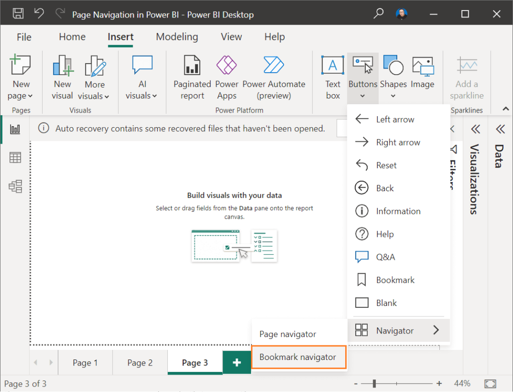 Bookmark Navigator in Power BI