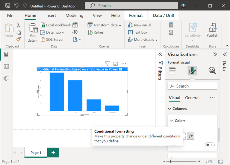 Power BI: Conditional Formatting Based On String Value | Power BI