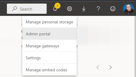 Open Admin Portal in Power BI