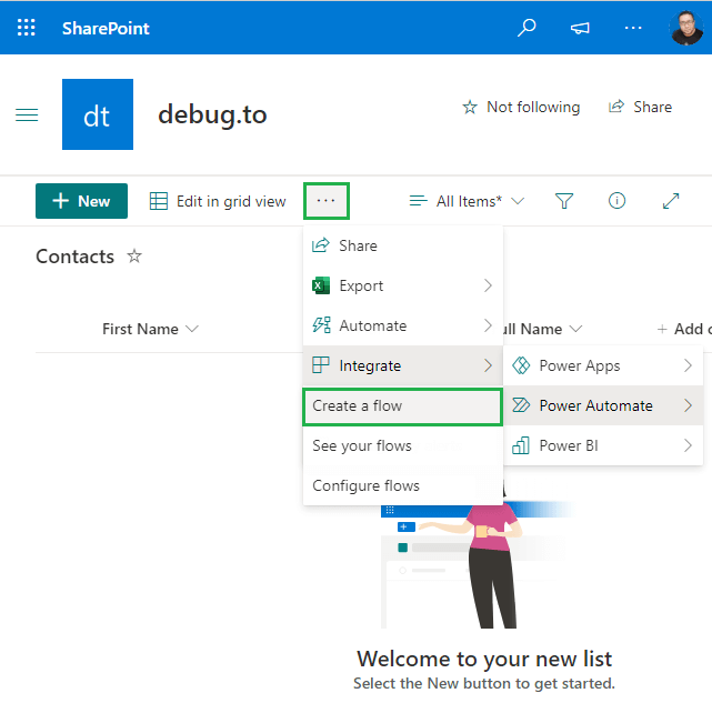 Create a flow to combine strings in Power Automate