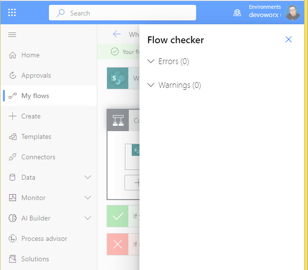 flow checker in Power Automate