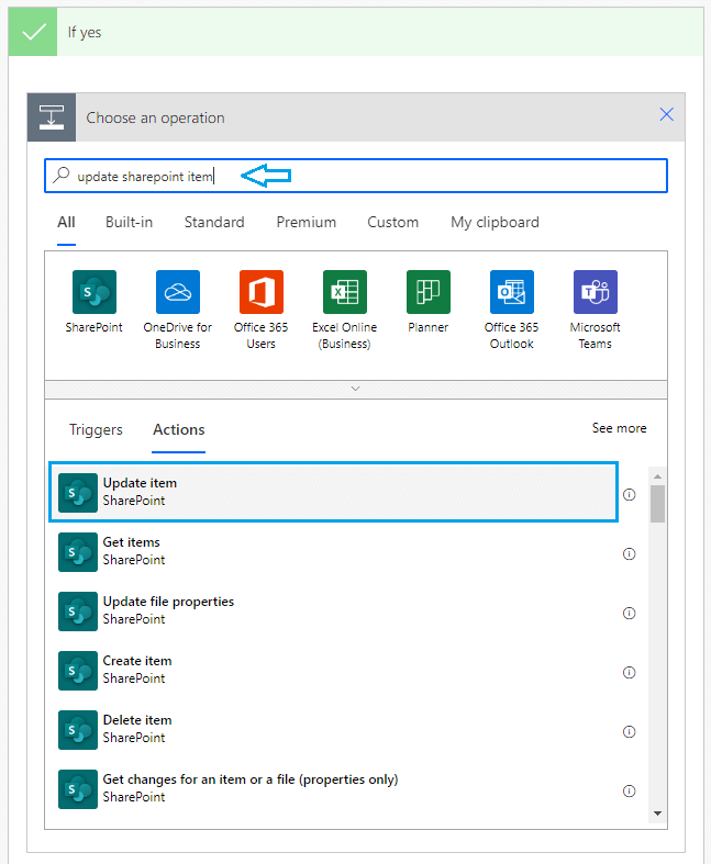 Update SharePoint Item in Power Automate