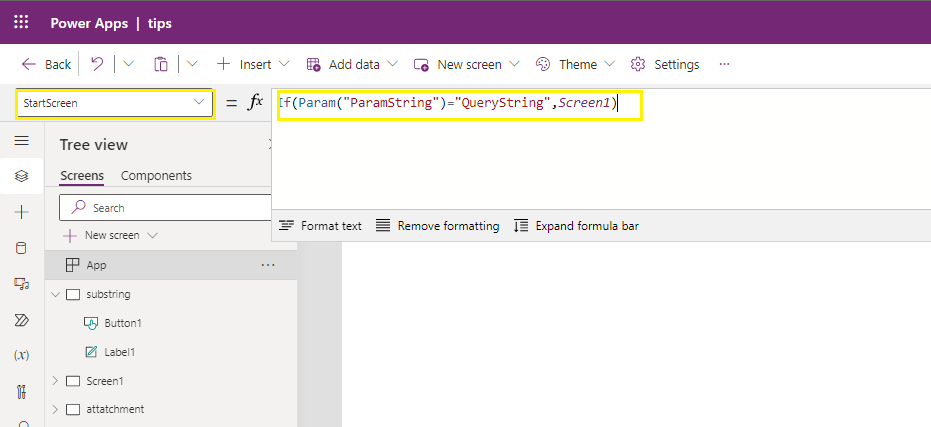 Query String Value in PowerApps