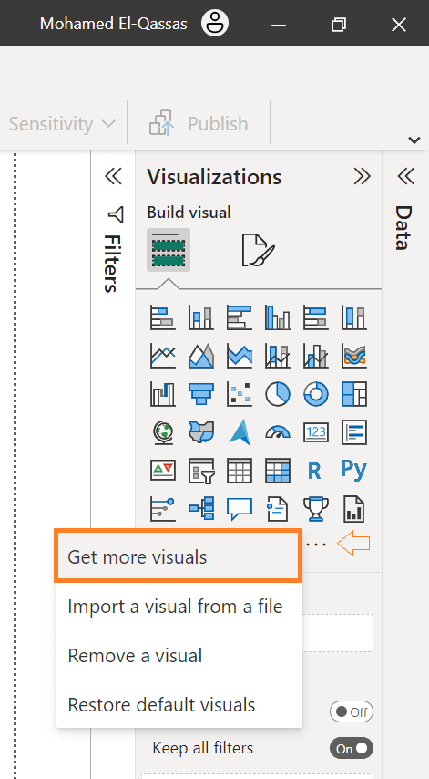 Get More Visuals in Power BI Desktop
