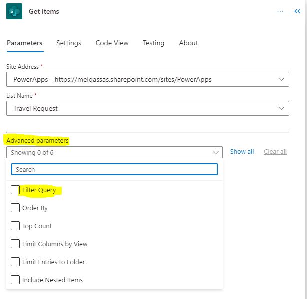 OData filter query Power Automate in SharePoint get items