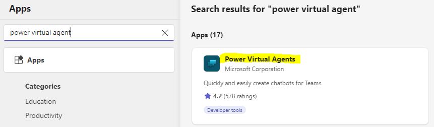 what is Microsoft power virtual agent for teams