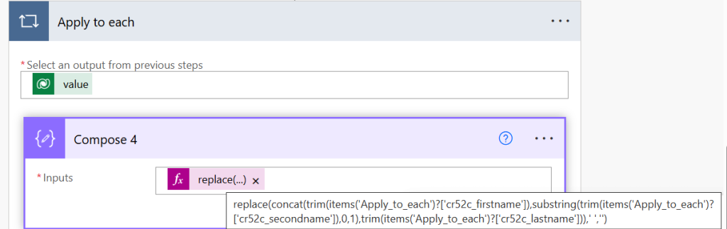 Remove All spaces from string in PowerAutomate